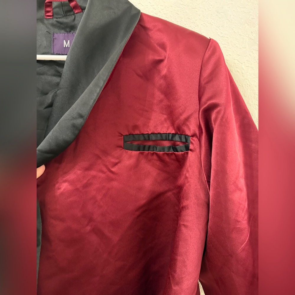 Duke & Digham Vintage Men's Satin Smoking Robe Jacket - Picture 5 of 14